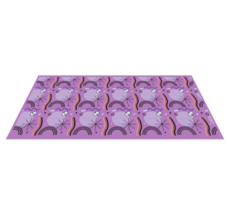 Purple rainbow pattern vinyl rug - TenStickers
