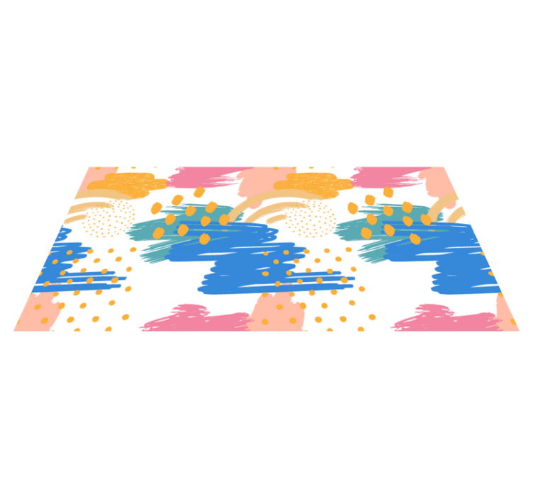 Colorful brushstrokes modern vinyl rug - TenStickers