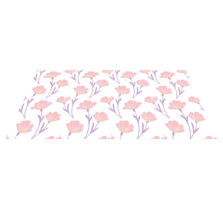 Soft floral patterns flower vinyl rug - TenStickers