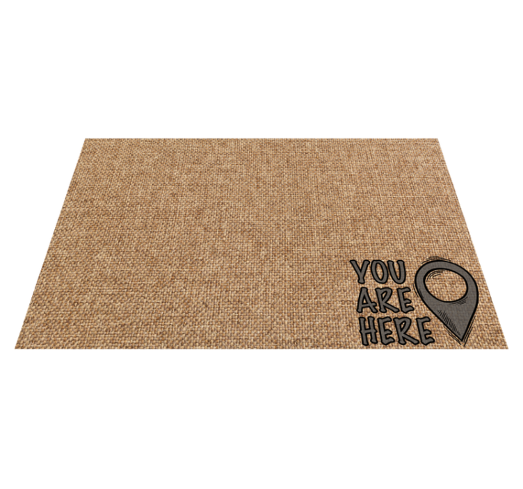 You are here minimalist vinyl rug - TenStickers