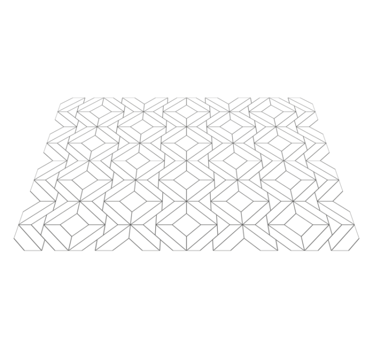 White Pattern geometric vinyl rug - TenStickers