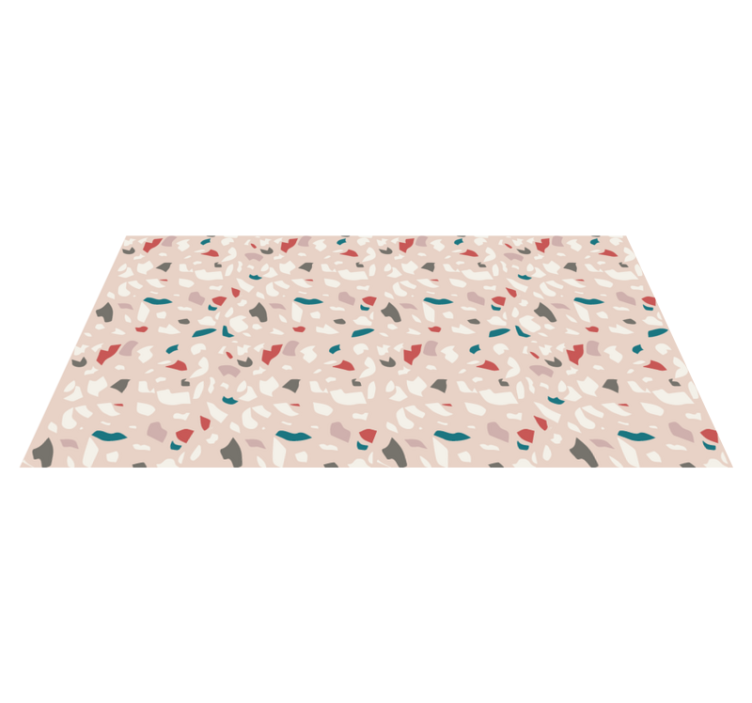 Colorful terrazzo pattern vinyl rug - TenStickers