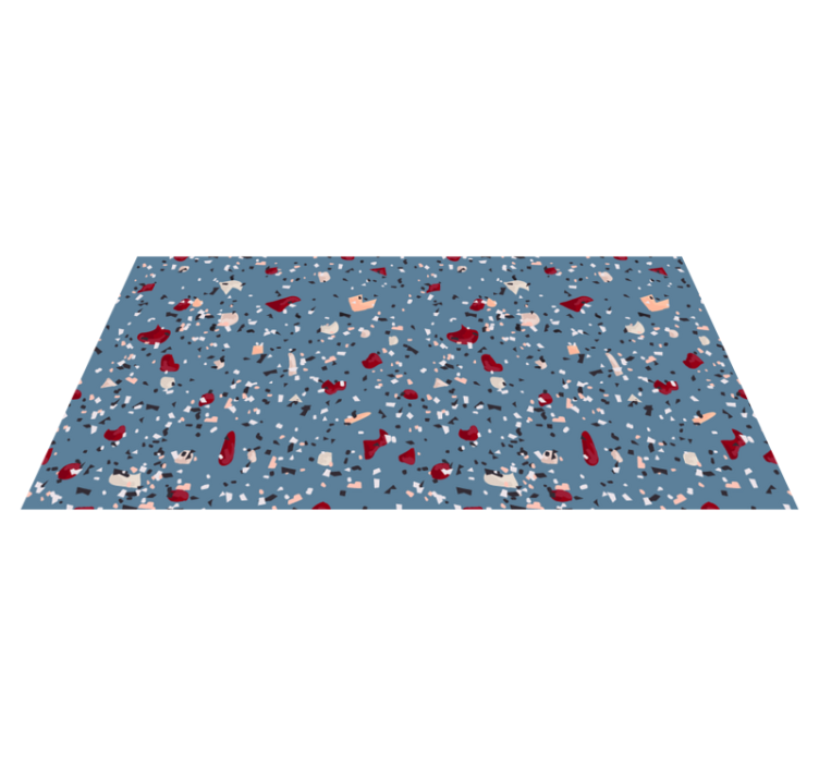Textured vinyl rug with vibrant colorful shapes - TenStickers