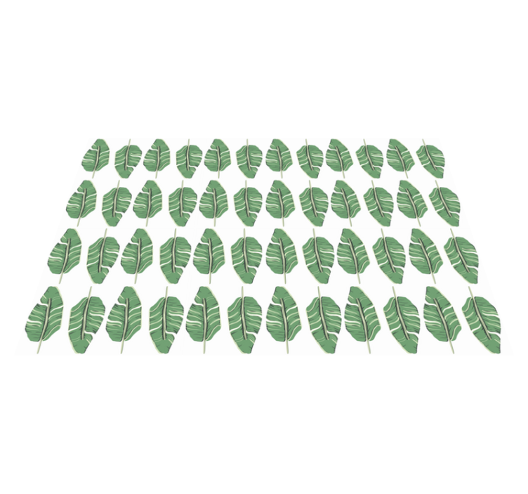 Opulent Leaf Motif nature vinyl rug - TenStickers