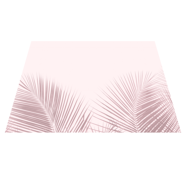 Elegant palm imagery flower vinyl rug - TenStickers