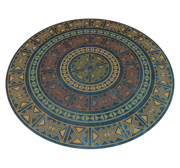 Ancient mandala ethnic vinyl rug - TenStickers