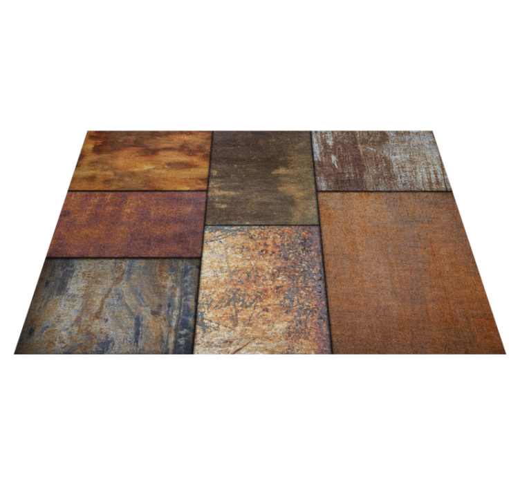 Blocks of industrial concrete modern rug - TenStickers