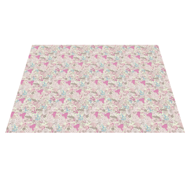 Floral Ice Cream Pattern carpet roses - TenStickers