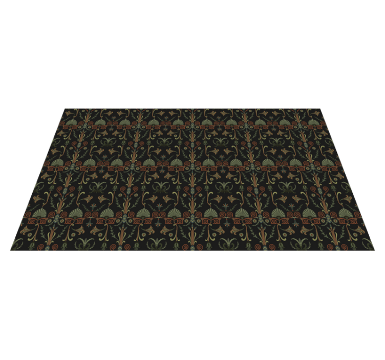 Ornate Botanical Patterns vintage rug - TenStickers