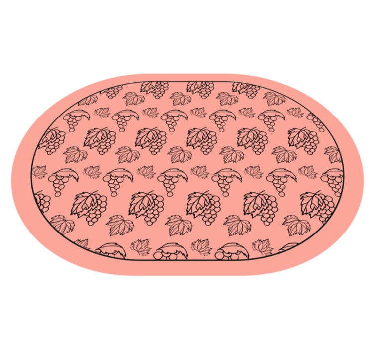 Botanical Grape Pattern flower vinyl rug - TenStickers