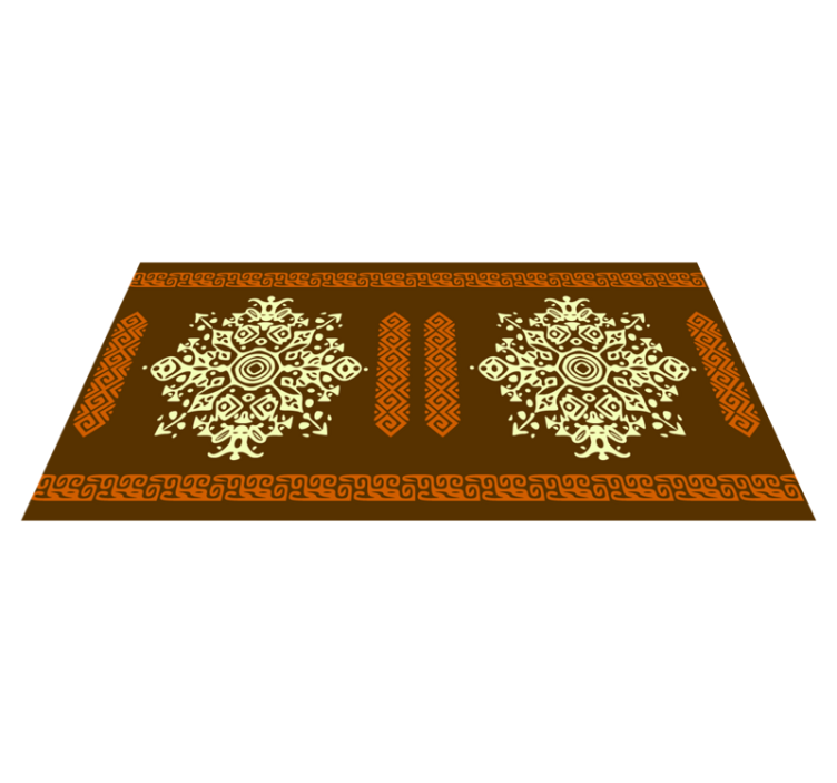 Mandala Motif Ensemble mandala vinyl rug - TenStickers