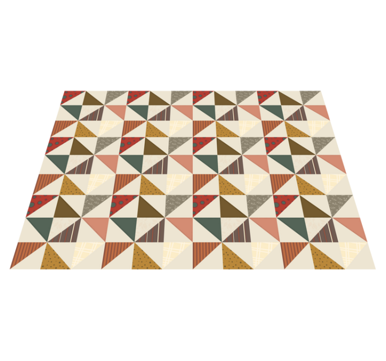 Eclectic Geometric Shapes geometric vinyl rug - TenStickers