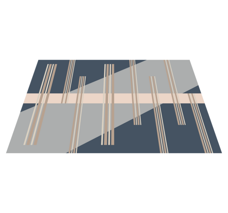 Grey abstract mid-century style modern rug - TenStickers