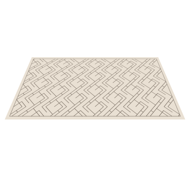 Geometric Labyrinth Design geometric vinyl rug - TenStickers