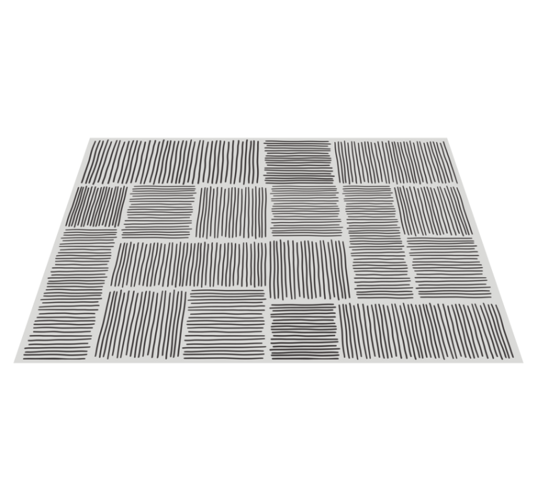 Monochromatic Line Patterns stripes vinyl floormat - TenStickers