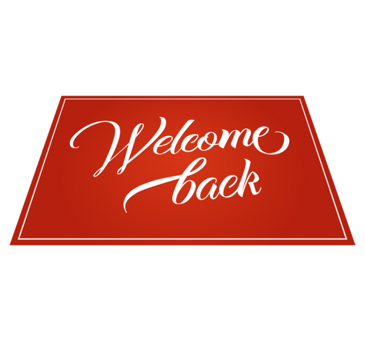 Warm Welcome Back Text custom vinyl mat - TenStickers