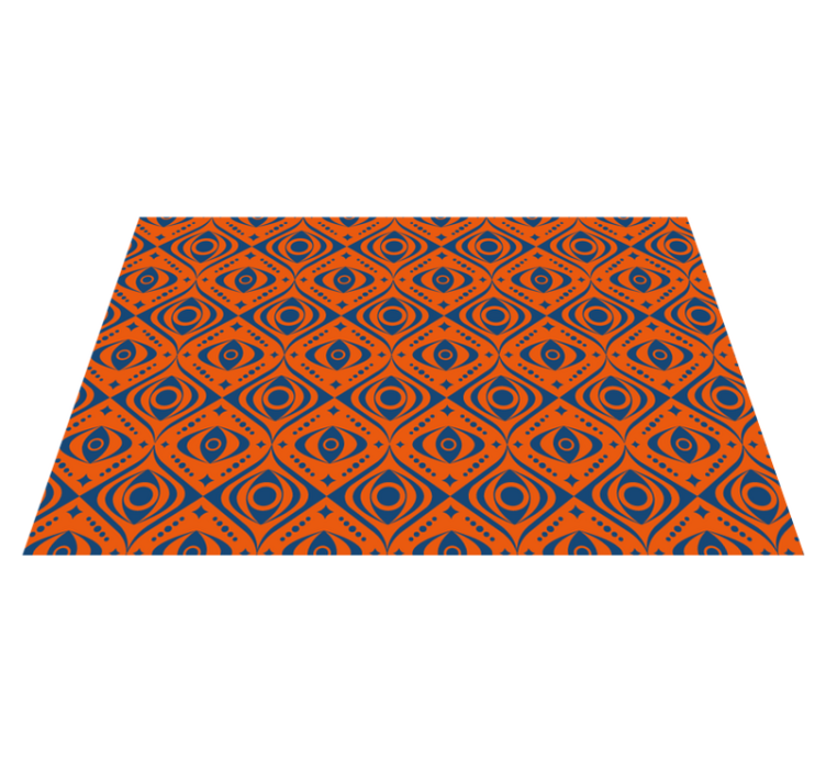 Geometric Eye Pattern geometric vinyl rug - TenStickers