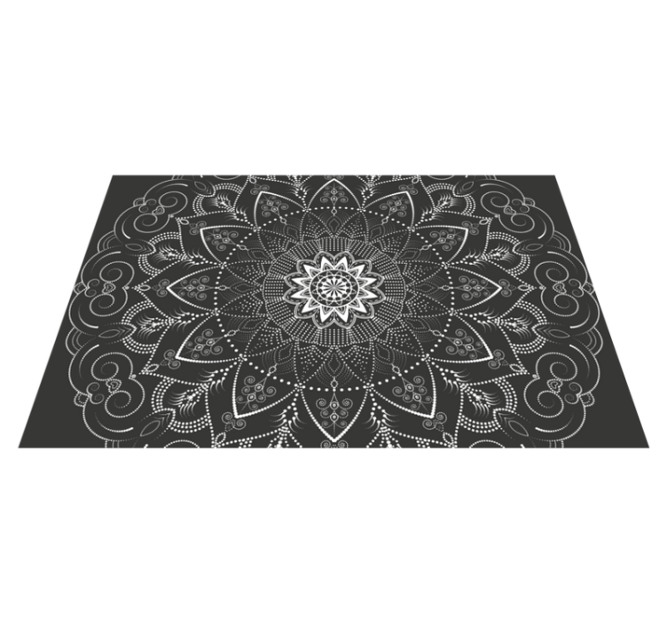 Mandala Pattern Symmetry mandala vinyl rug - TenStickers