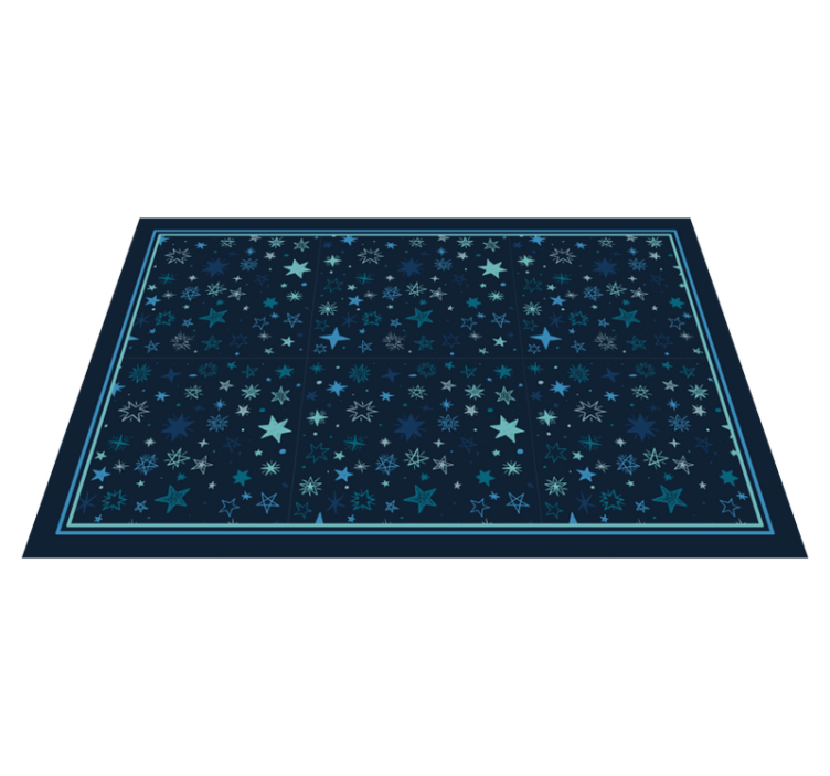 Celestial Motif Design star vinyl rug - TenStickers
