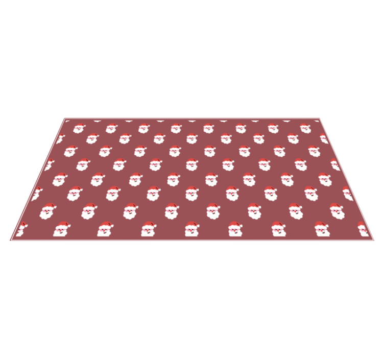 Santa Pattern Christmas vinyl rug - TenStickers