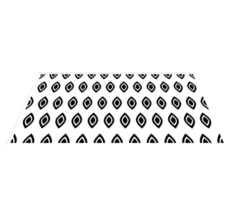 Geometric Eye Motif modern vinyl rug - TenStickers