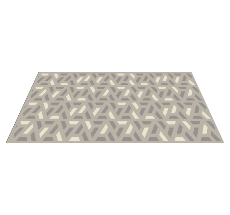 Abstract Herringbone geometric vinyl rug - TenStickers