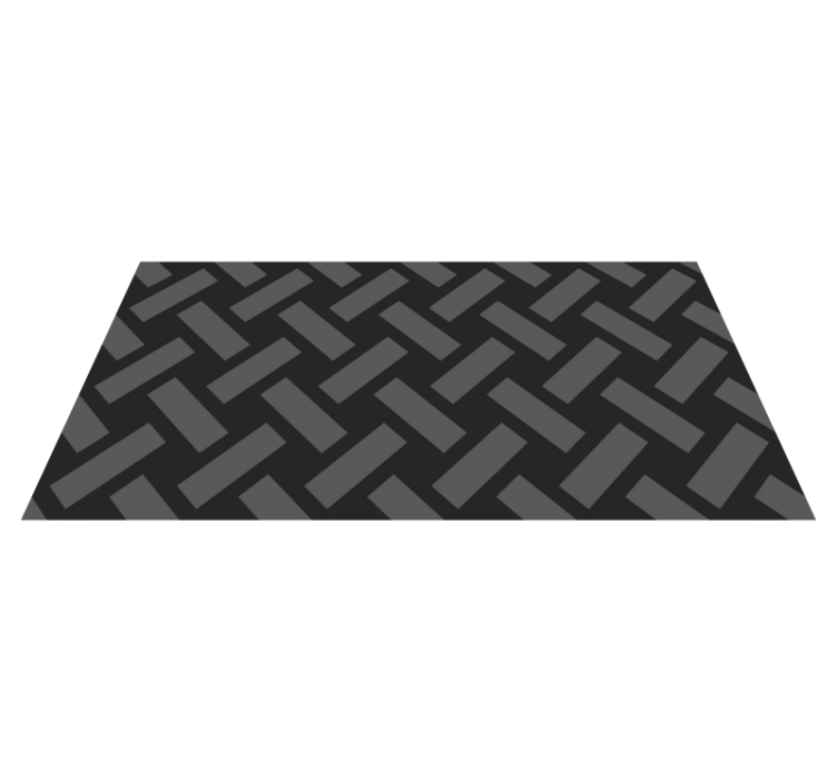 Monochrome Herringbone geometric vinyl rug - TenStickers