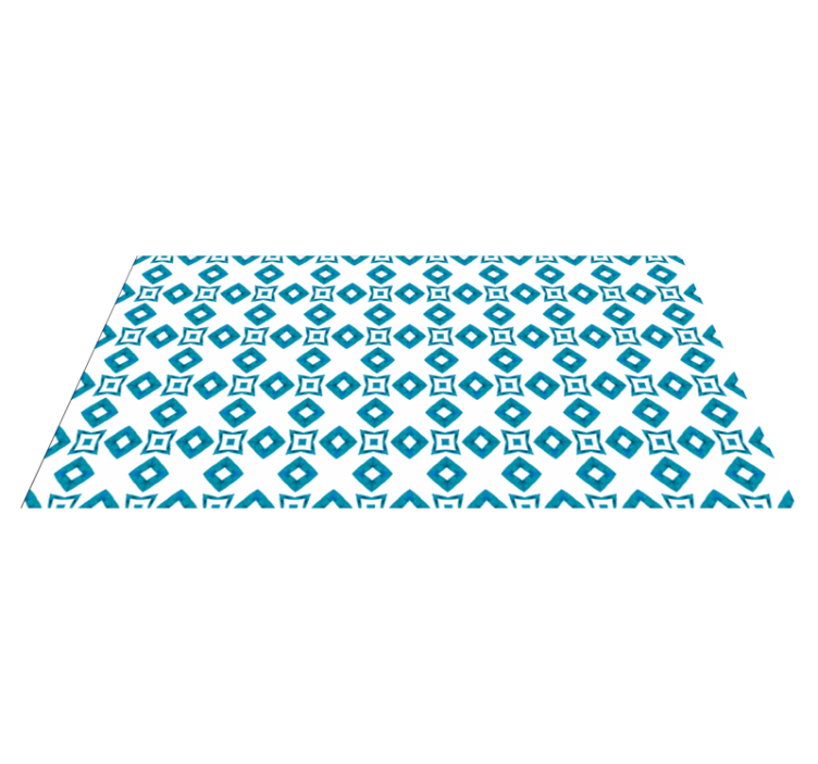 Geometric blue diamond  design geometric rugs - TenStickers
