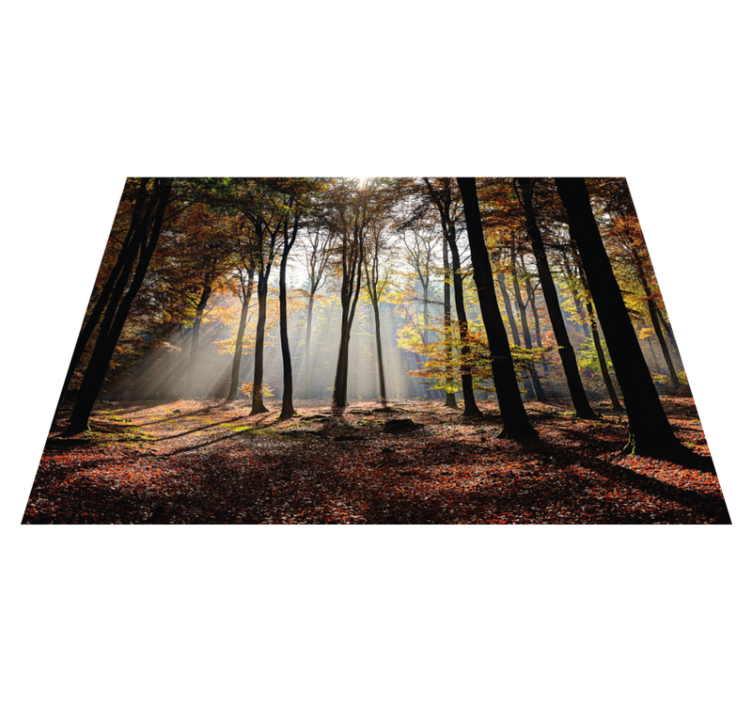 Forest Tranquility nature vinyl rug - TenStickers