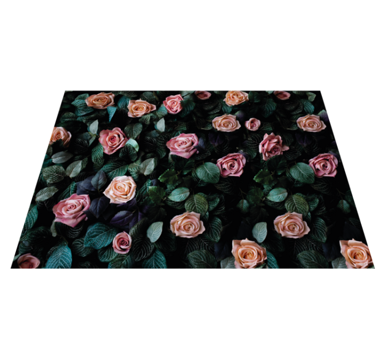 Floral Botanic Imagery floral vinyl rug - TenStickers