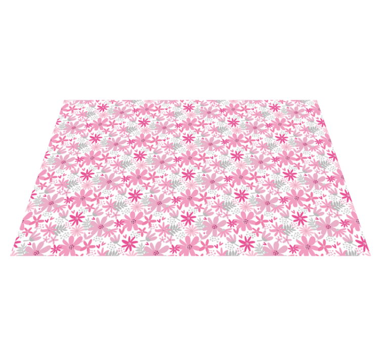 Floral Burst Pattern floral vinyl rug - TenStickers