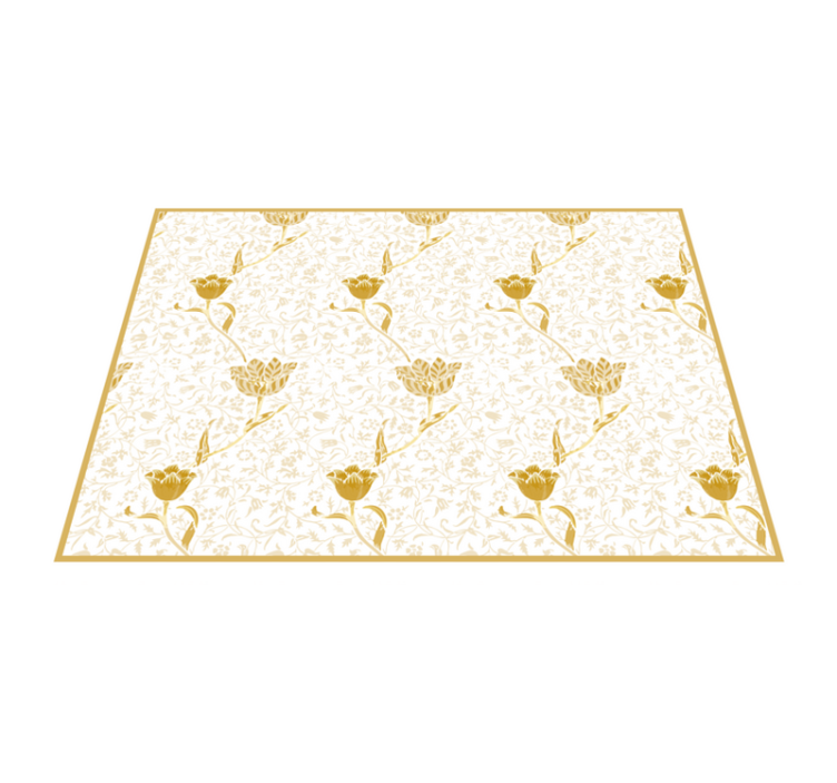 Floral Elegance floral vinyl rug - TenStickers
