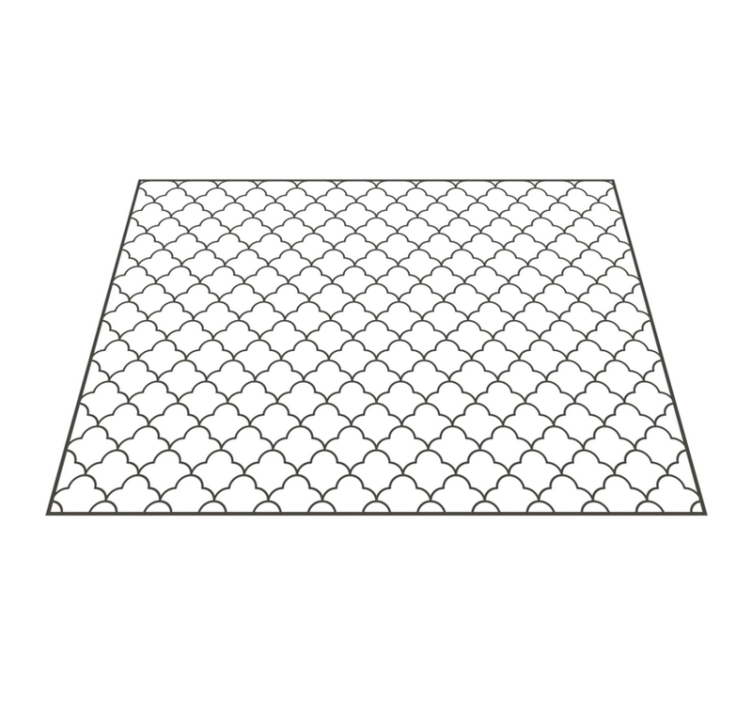 Lattice Pattern Overlay geometric vinyl rug - TenStickers