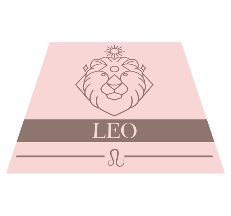 Leo Zodiac Sign personalized vinyl rug - TenStickers