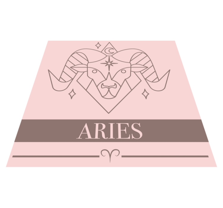 Aries Zodiac Symbol custom vinyl rug - TenStickers