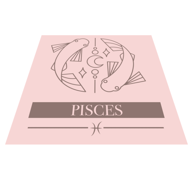 Pisces Zodiac custom vinyl rug - TenStickers