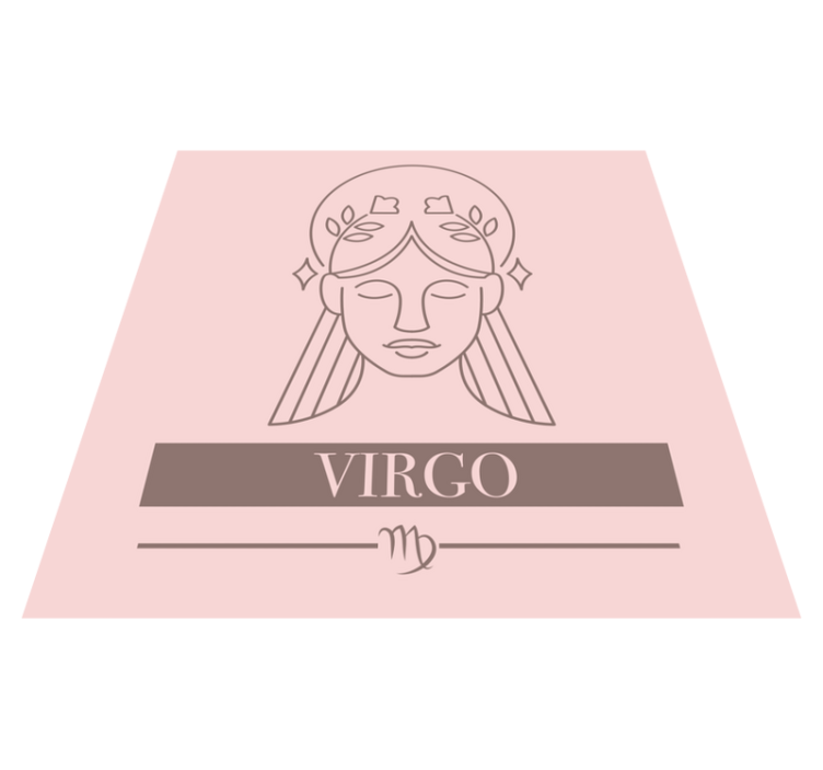Virgo Zodiac Symbol custom vinyl rug - TenStickers