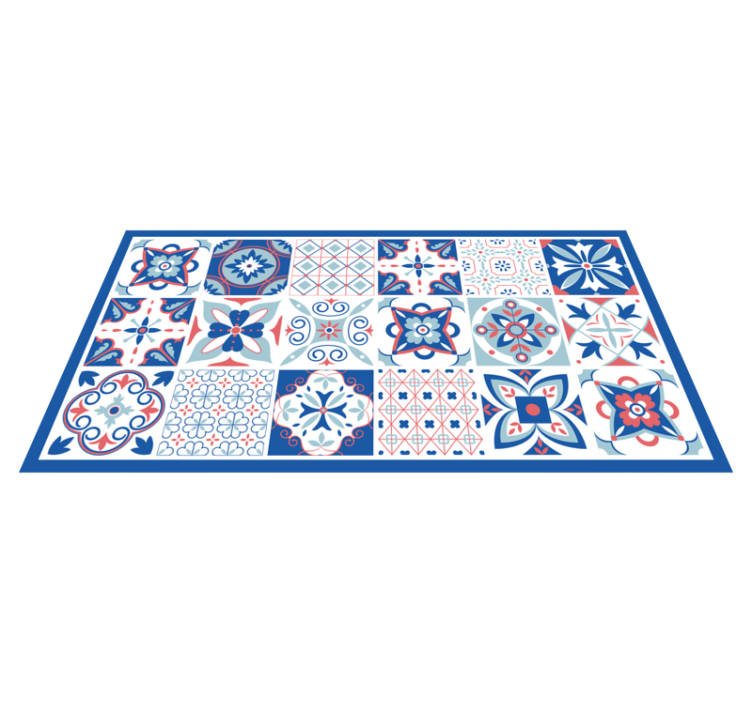Ornamental Tiles tile vinyl rug - TenStickers