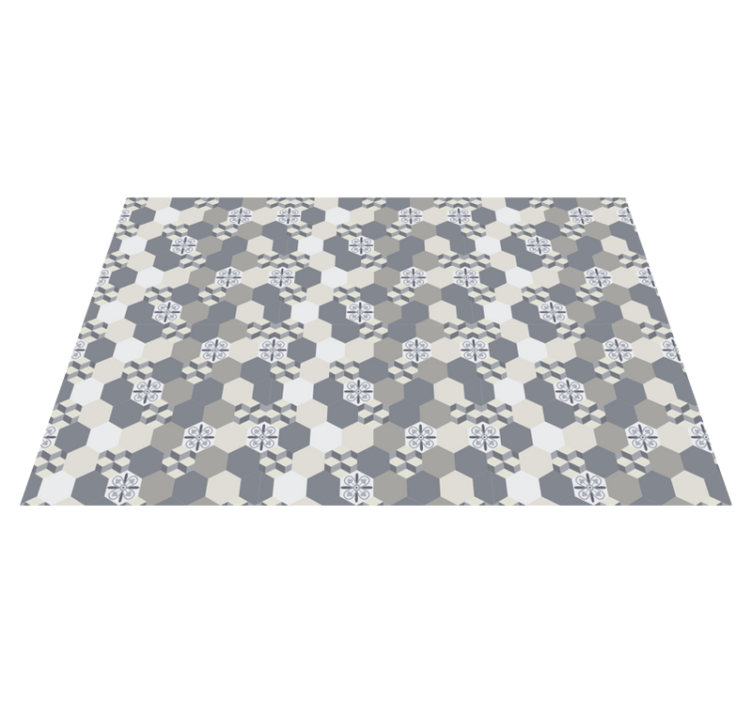 Geometric Tile tile vinyl rug - TenStickers