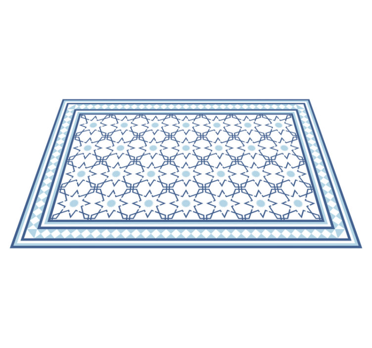 Tiled Geometric Pattern tile vinyl rug - TenStickers