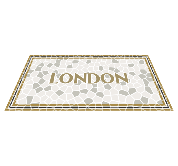 LONDON MOSAIC mosaic vinyl rug - TenStickers