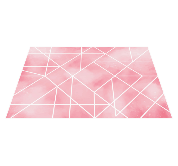 Geometric Pink Pattern geometric vinyl rug - TenStickers