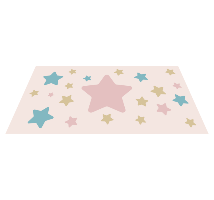 Celestial Motif star vinyl rug - TenStickers