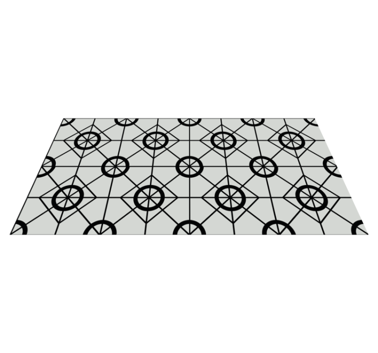 Geometric Vinyl Design geometric vinyl rug - TenStickers