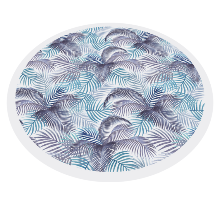 Palm Leaf Pattern flower vinyl rug - TenStickers
