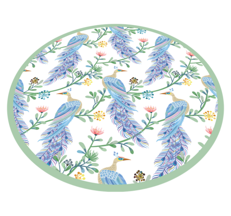 Feathered Elegance animal vinyl rug - TenStickers