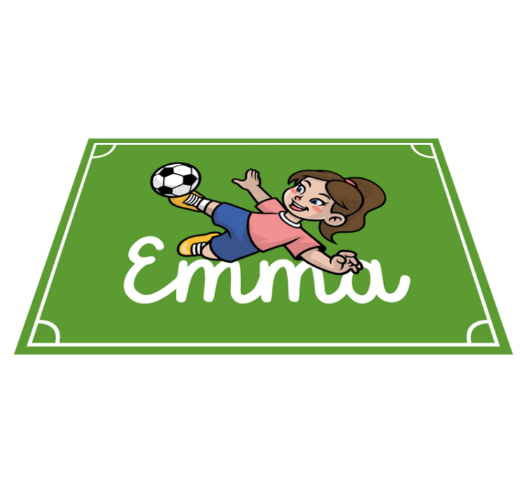 Soccer Field Theme custom vinyl rug - TenStickers