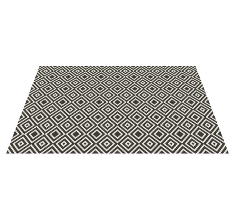 Diamond patterned motif geometric vinyl rug - TenStickers