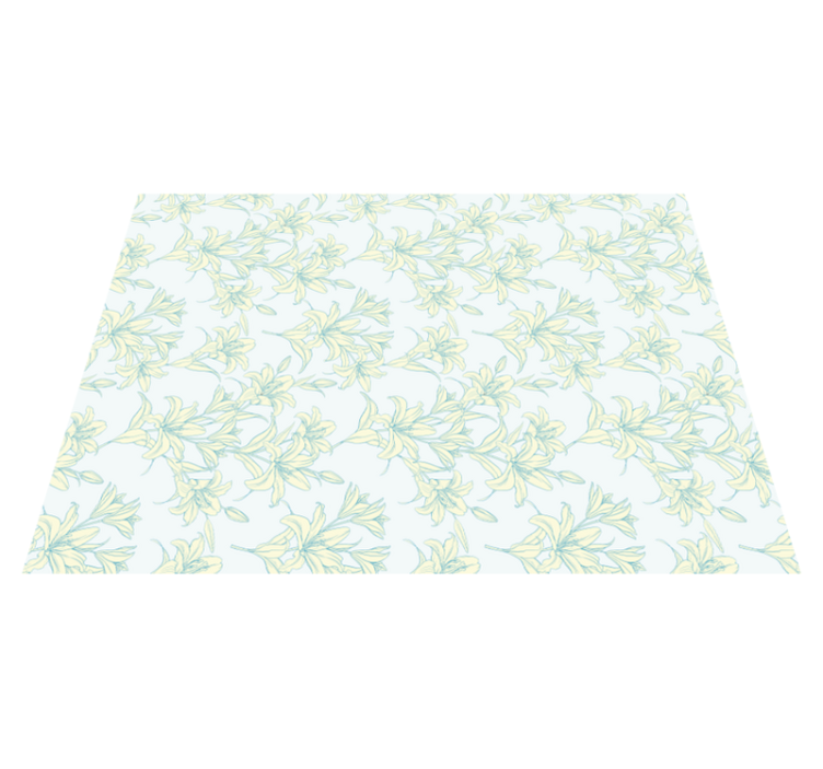 Gentle Blossom Motif vinyl rug - TenStickers