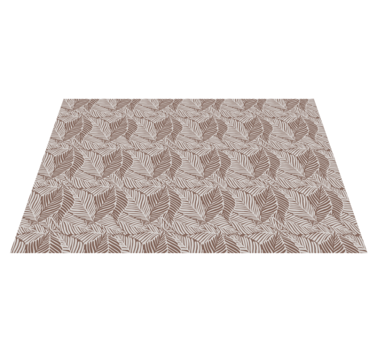 Leaf Patterned Surface flower vinyl rug - TenStickers
